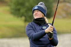 SwGT och Capio inleder samarbete - Ingrid utan logo Ingrid Lindblad svingar vid Lag-EM damer 2020 på Upsala GK.