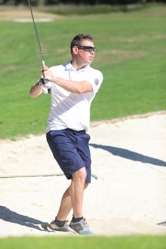Kristoffer Eklund sving Handigolfaren Kristoffer Eklund svingar under Henrik Stenson Handicamp 2018 på Barsebäck.