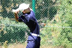 Jesper Gutke sving Handigolflandslagets Jesper Gutke svingar under Henrik Stenson Handicamp 2018 på Barsebäck.