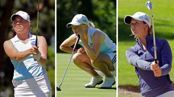 VM-laget, flickor 2017: Amanda Linnér, Beatrice Wallin, Linn Grant VM-laget, flickor 2017: Amanda Linnér, Beatrice Wallin, Linn Grant, foto: Göran Söderqvist