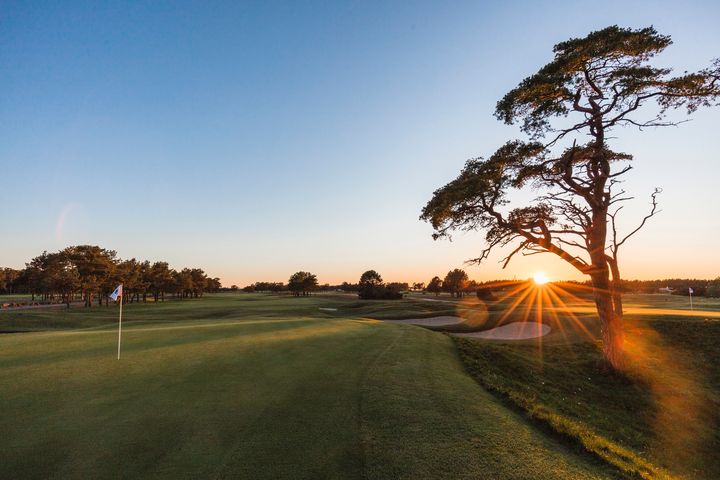 Hål 1 på Kristianstads Golfklubb, arrangörsklubb 2026 och 2028.