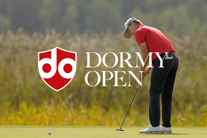 Bilden: Albin Bergström vid 2023 års upplaga av Dormy Open, på Askersunds GK. 2025 är Dormy tillbaka som titelsponsor för en svensk tävling på HotelPlanner Tour.