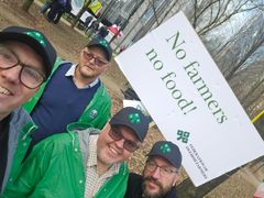 Från vänster: Tomas Olsson, LRF Mälardalen, Robert Hedlund, LRF Gävleborg, Michael Arvidsson, LRF Dalarna och Peter Andersson, LRF Dalarna.