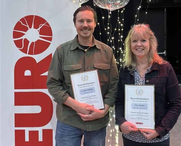 Ferdinand von Walden och Elisabet Rodby Bousquet vid Neuroförbundets utdelning