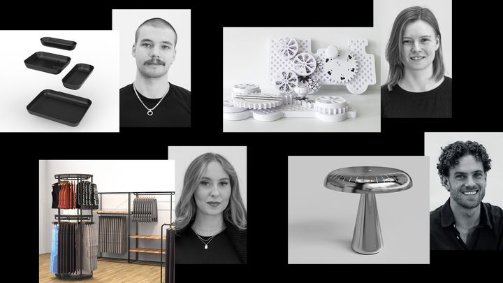 Felix Forsberg (t.v.), Jennie Juhlin (t.v.), Amanda Lindgren (t.h.), Ludvig Söderström (t.h.).