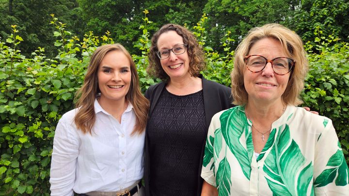 Sofie Pagard (koordinator), Marina Heiden (projektledare) och Camilla Zetterberg (koordinator).