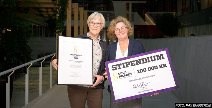 AnnSofie Fyhr och Ulrika Landin, nationella regimbiblioteket. Foto av Pax Engström Nyström