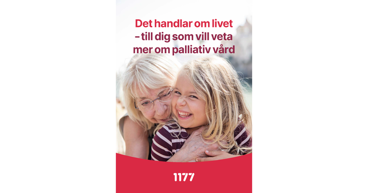 Omslag broschyr om palliativ vård.