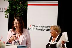 Lenita Granlund tackar för förtroendet att bli ny förbundsordförande för SKPF Pensionärerna.