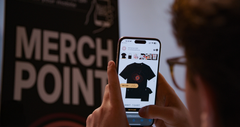 Mobile Pop-up store mobilbeställning av merch