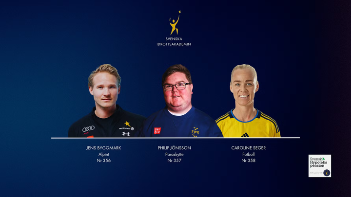 Jens Byggmark, Philip Jönsson och Caroline Seger har valts in i Svenska Idrottsakademin.