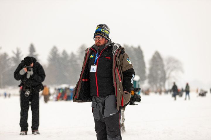 Erik Karlsson, kapten för det svenska laget i VM i isfiske (Mormyska) som avgörs i Piteå i helgen.