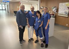 Verksamhetsutvecklare Mikael Bengtsson, överläkare Sultan Zarin, sjuksköterska Jossie Pinca och enhetschef Anna Ågren ser att den medicinska utredningsenheten bidrar både till att använda sjukhusets resurser mer effektivt och att vara till nytta för patienterna.