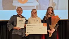 Närhälsan Backa vårdcentral representerade av vårdcentralchef Anna Holst, enhetschef Lisa Samuelsson och medicinsk sekreterare Tuva Sjöberg.