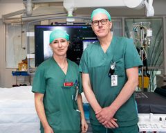 Charlotte Sandström, överläkare buk- och kärlradiologi på Radiologen, och överläkare Truls Råmunddal.
