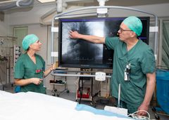 Charlotte Sandström, överläkare buk- och kärlradiologi på Radiologen, och överläkare Truls Råmunddal.