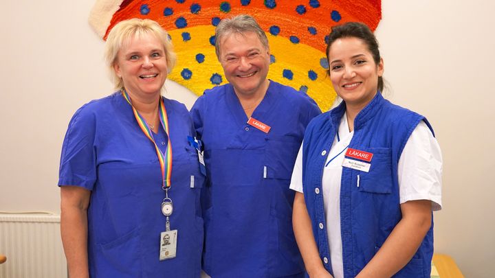 Petra Hedlund, vårdenhetschef, Jonel Pasula, verksamhetsöverläkare och Nurr Al-Azzawi, vårdenhetsöverläkare.