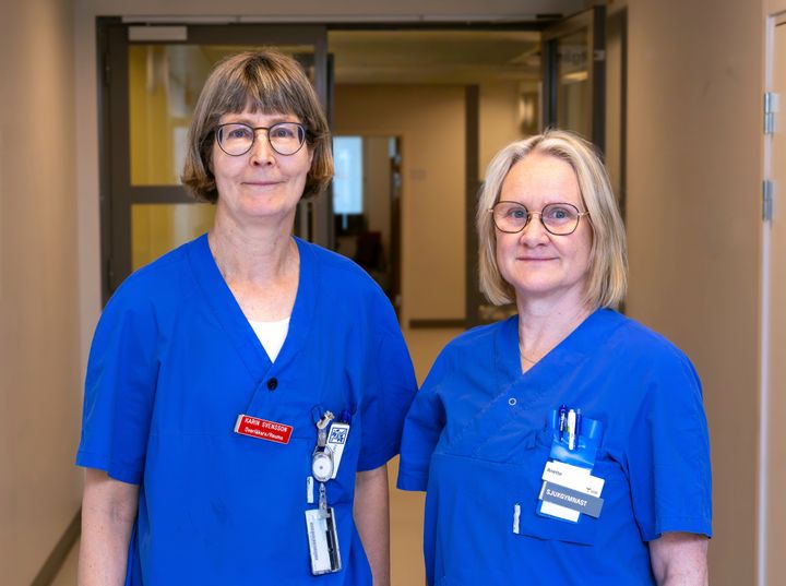 Överläkare Karin Svensson och fysioterapeut Anette Tellander.