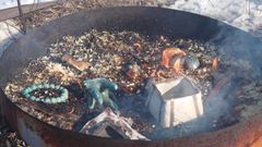 Rakubränning pågår