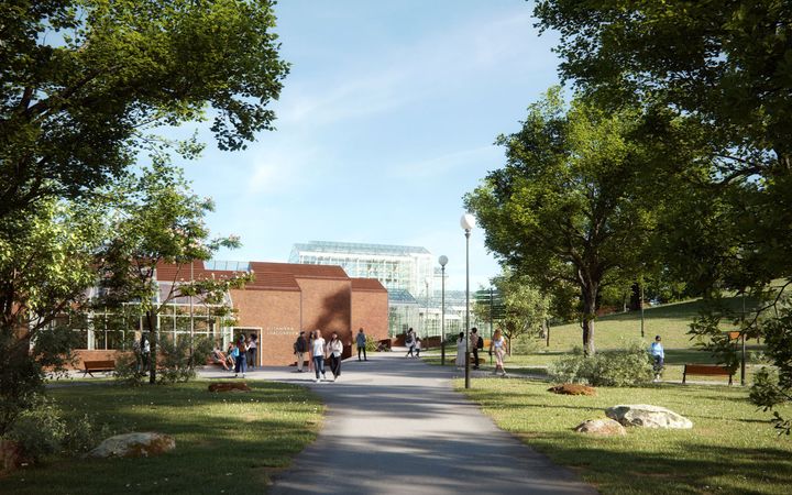 Nya Växthus och besökscentrum_vy besökscentrum