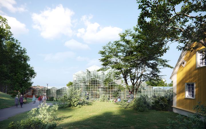 Nya växthus och besökscentrum i Botaniska trädgården