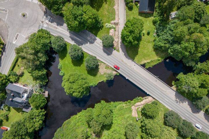 Drönarbild över Tidaholm.