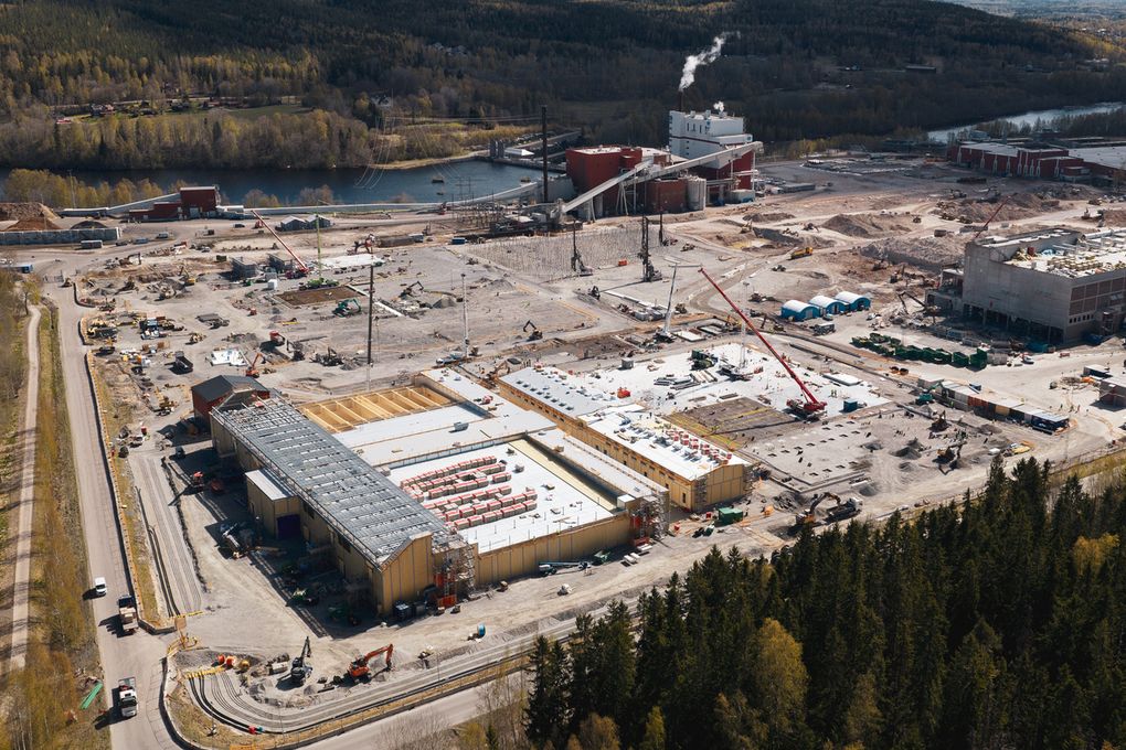 Byggarbetsplats för nytt datacenter i Kvarnsveden, Borlänge