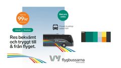 Ny grafisk identitet kollage Vy flygbussarna