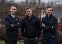 fv: Joakim Sjöblom, vd Sebastian Reismer, byggchef Carl Duforce, verksamhetschef