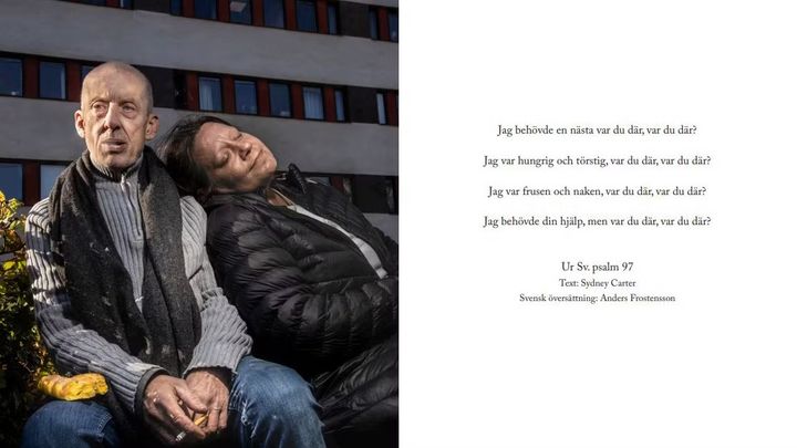 En av Elisabeth Ohlsons fotografier från 2021, med tillhörande psalmtext