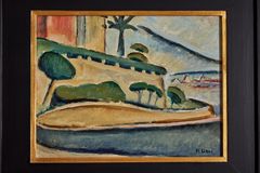 Sydländskt landskap av Agnes Cleve