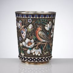 Bägare med cloisonnéemalj