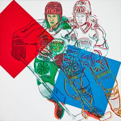 ANDY WARHOL. "Frölunda Hockey Player" (1986).
