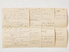 Albert Einstein, autograph letter signed to Herman Müntz, with equations, probably 1928–29.