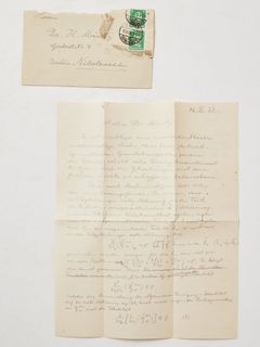 ALBERT EINSTEIN, AUTOGRAPH LETTER SIGNED TO HERMAN MÜNTZ IN NOVEMBER 1928.