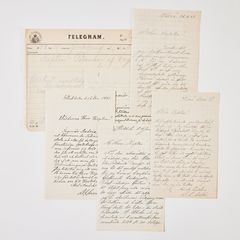 BREV FRÅN S. A. ANDRÉE TILL LOUIS PALANDER OM SPETSBERGSEXPEDITIONEN 1882-83.