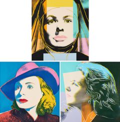 ANDY WARHOL. ”Ingrid Bergman” (Three Portraits of Ingrid Bergman).