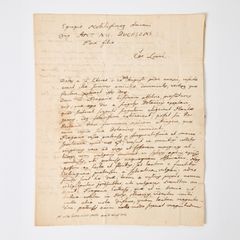 LINNAEUS' AUTOGRAPH LETTER TO DUCHESNE, 1765, on wild strawberries.