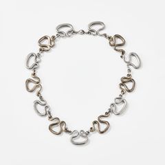 ESTRID ERICSON. Collier, "Etruskiska halsbandet", tenn, delvis förgyllt, Firma Svenskt Tenn, 1950-tal.