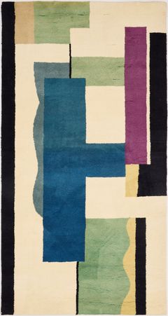 FERNAND LÉGER. komposition efter. "Blanc", matta, handknuten, komponerad omkring 1927.