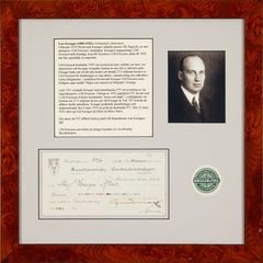 KREUGER & TOLL, CHEQUE FROM L.M. ERICSSON, 20 MSEK, dated 1930