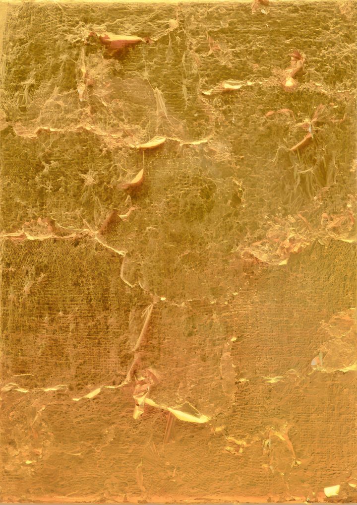 Yves Klein’s “Âge d’or [Golden Age], (MG 36)”, executed in 1959 – a meditation in gold, where light, reflection and texture become the subject itself.