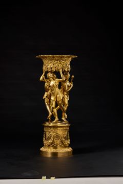 PIERRE-PHILIPPE THOMIRE (sculptor and bronzier in Paris, 1751–1843), centrepiece, a high-quality Parisian Empire work, signed THOMIRE A PARIS, fire-gilt bronze.