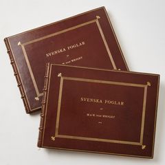 The rare first edition of the von Wright brothers’ Svenska Foglar (Swedish Birds), 1828–39, in 2 volumes.