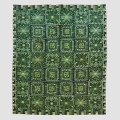 BARBRO NILSSON. “Nejlikan, green,” carpet, AB Märta Måås-Fjetterström, gobelin technique, designed 1950, approx. 453.5 x 383 cm.