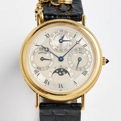 BREGUET, Classique, Perpetual Calendar, wristwatch, 36 mm, 18K gold, certificate, February 1989.