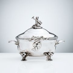 SVANTE STRIDBECK. Large sugar casket, silver, Stralsund (active 1763–1776). Rococo.