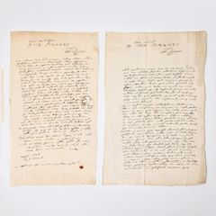 LINNAEUS' TWO AUTOGRAPH LETTERS TO THOMAS PENNANT, 1756, one with drawings by Linnaeus.