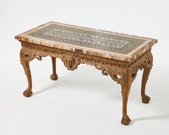 TABLE, a high-quality Italian work from the first half of the 18th century, likely executed in Rome, with a top in Roman micro-mosaic.