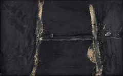 ANTONI TAPIES (SPANIEN, 1923-2012). "Gris avec relief en forme de H".